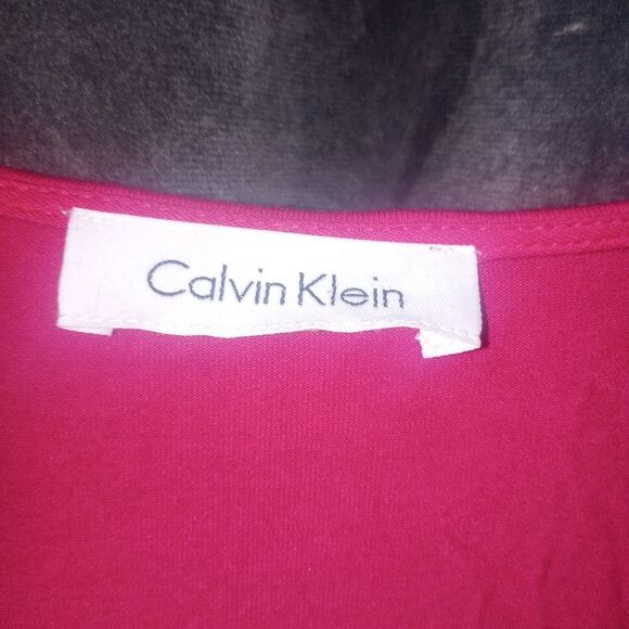 Calvin Klein Pink & Black Colorblock Zip Dolman Sleeve Tunic Top Size XXL P2P 27 - Picture 5 of 10